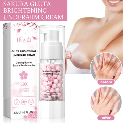 Brightening Underarm Cream Lightens Dark Joints, Elbows And Armpits, Whitens Skin, Moisturizes And Beautifies Creams