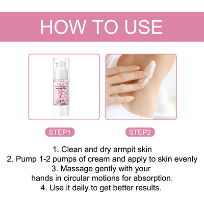 Brightening Underarm Cream Lightens Dark Joints, Elbows And Armpits, Whitens Skin, Moisturizes And Beautifies Creams