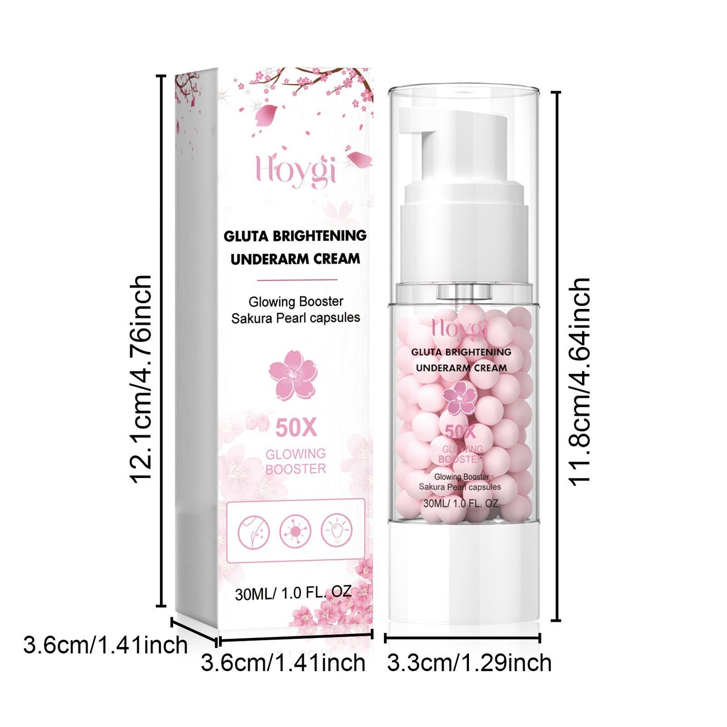 Brightening Underarm Cream Lightens Dark Joints, Elbows And Armpits, Whitens Skin, Moisturizes And Beautifies Creams